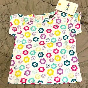 NWT Happy Flower Short Sleeve Tee